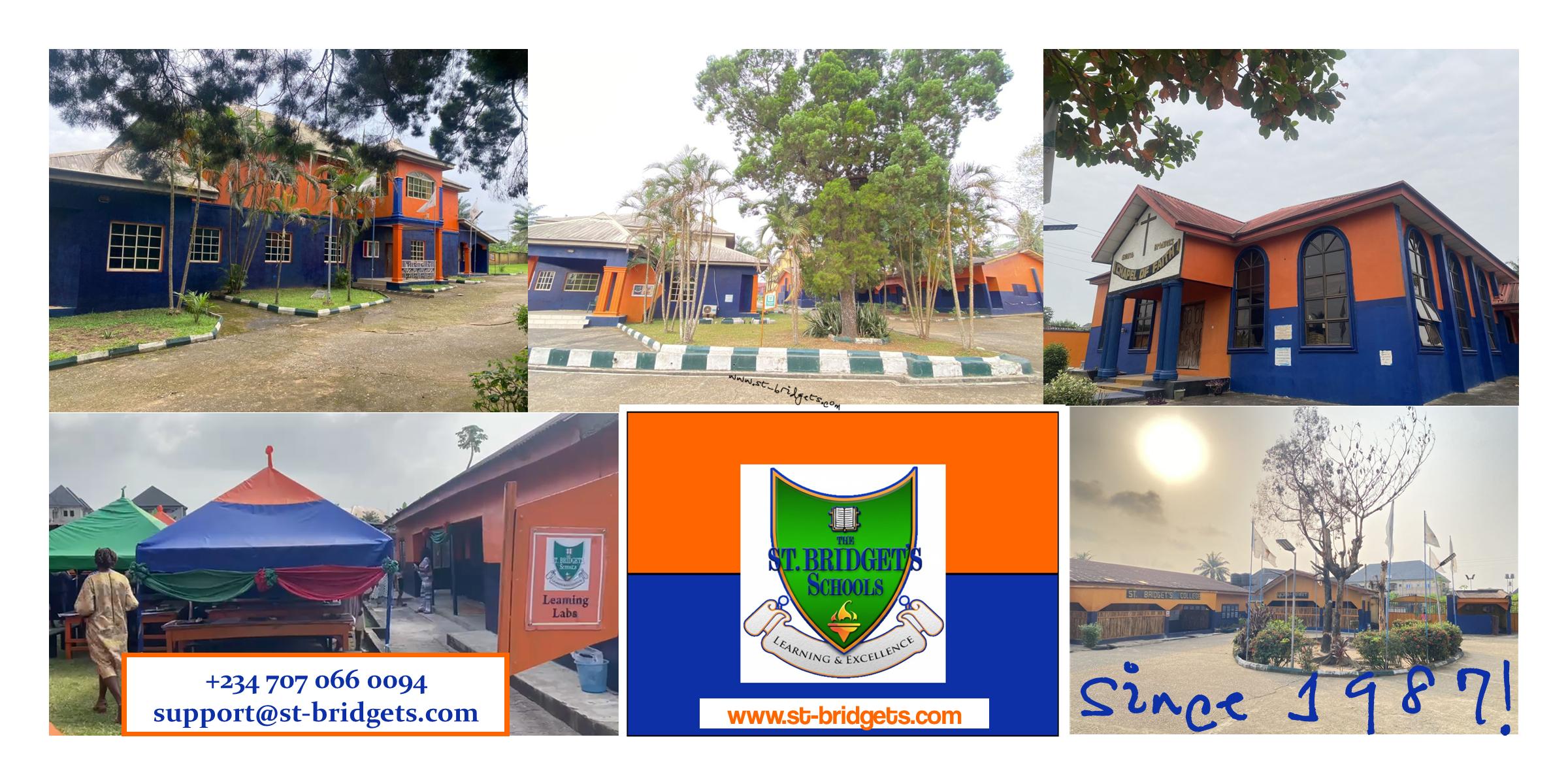 School Collage Postcard